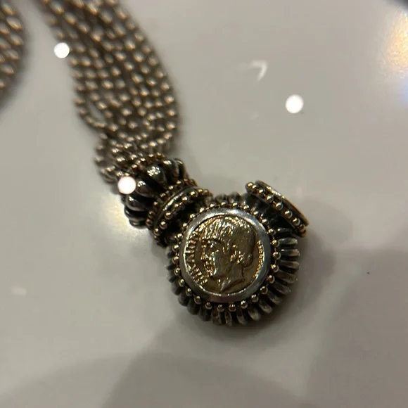 Rare Find!  Beautiful 17” sterling & 14kt Gold!! Do not pass this up!! - Picture 6 of 8